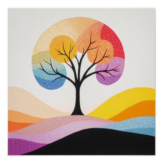 Abstrakte Farbgestaltung Poster (Vorderseite)