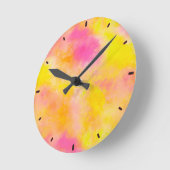 Abstrakte Farbglanz leuchtende Freude Personalisie Runde Wanduhr (Winkel)