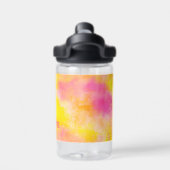 Abstrakte Farbglanz leuchtende Freude Personalisie Trinkflasche (Rückseite)