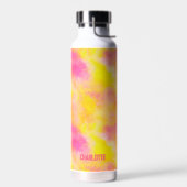 Abstrakte Farbglanz leuchtende Freude Personalisie Trinkflasche (Links)