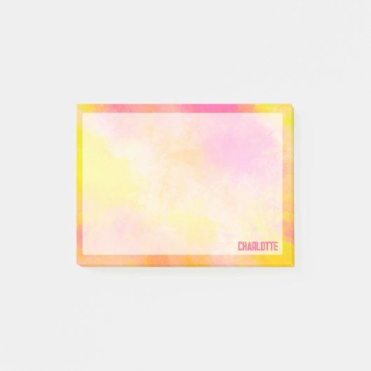 Abstrakte Farbglänze Leuchtkraft Post-it Klebezettel (Vorderseite)