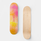 Abstrakte Farbglänze Leuchtkraft Skateboard (Vorderseite)