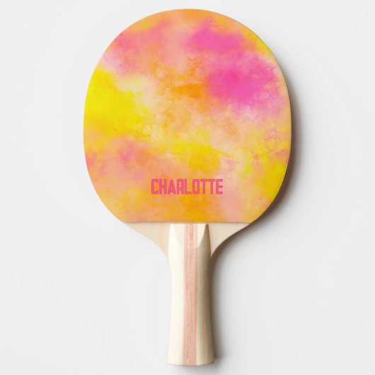 Abstrakte Farbglänze Leuchtkraft Tischtennis Schläger (Vorderseite)
