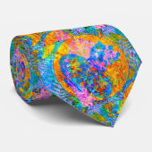Abstrakte farbige Abstract Design Neck Tie Krawatte (Gerollt)