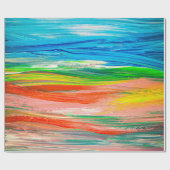 Abstrakte farbige Aquarellbilder Geschenkpapier (Flach)