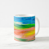 Abstrakte farbige Aquarellbilder Kaffeetasse (VorderseiteRechts)