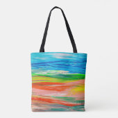 Abstrakte farbige Aquarellbilder Tasche (Rückseite)