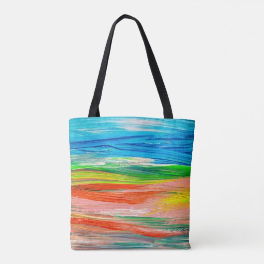 Abstrakte farbige Aquarellbilder Tasche (Rückseite)