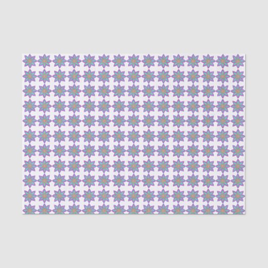 Abstrakte farbige Blume Eid Seidenpapier (Vorderseite)