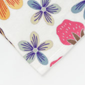 Abstrakte farbige Blume Fleecedecke (Ecke)