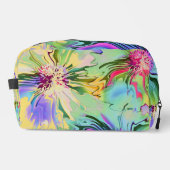 Abstrakte farbige Blume Kosmetiktüte Waschbeutel (Vorderseite)