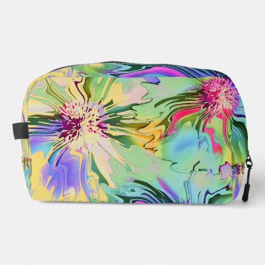 Abstrakte farbige Blume Kosmetiktüte Waschbeutel (Vorderseite)