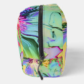 Abstrakte farbige Blume Kosmetiktüte Waschbeutel (Rechts)