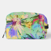 Abstrakte farbige Blume Kosmetiktüte Waschbeutel (Rückseite)