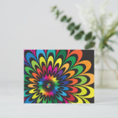 Abstrakte farbige Blume. Postkarte (Stehend Vorderseite)