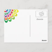 Abstrakte farbige Blume. Postkarte (Rückseite)