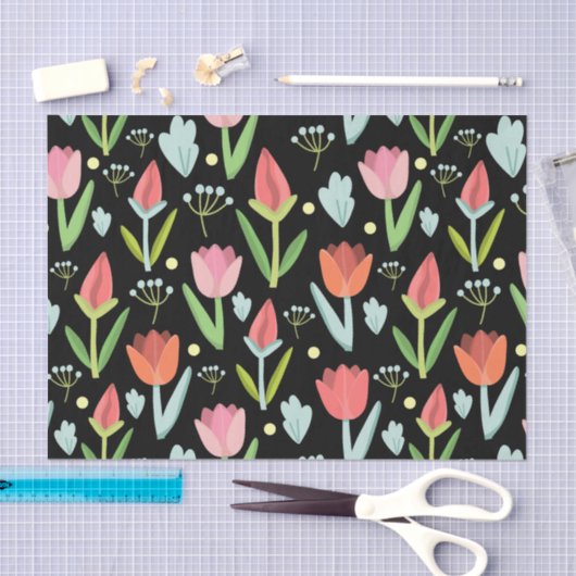 Abstrakte farbige Blume Seidenpapier (Handwerk)