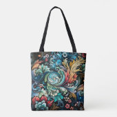 Abstrakte farbige Blume Tasche (Rückseite)