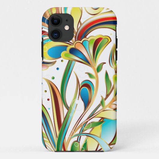 Abstrakte farbige Blumenvektorkunst Case-Mate iPhone Hülle (Rückseite)