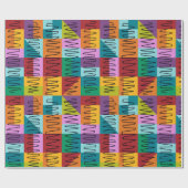 Abstrakte, farbige Designs Geschenkpapier (Flach)