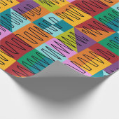 Abstrakte, farbige Designs Geschenkpapier (Ecke)