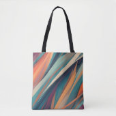 Abstrakte farbige Diagonalstreifen Tasche (Vorderseite)