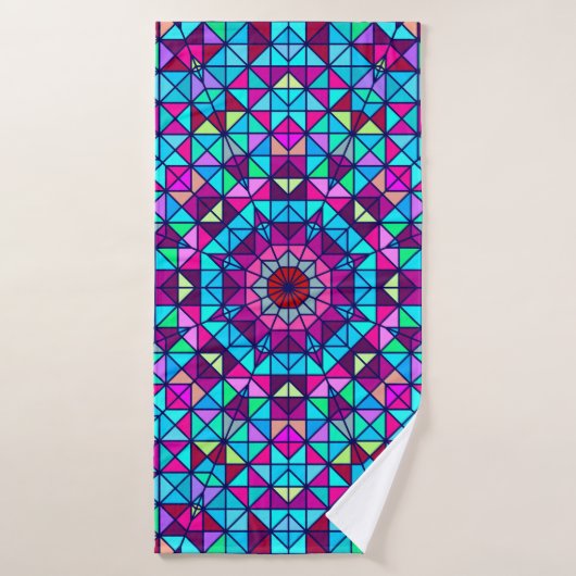Abstrakte Farbige Digital Decorative Blume. Geome Badehandtuch (Badehandtuch)