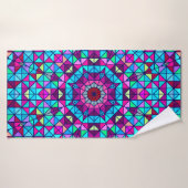 Abstrakte Farbige Digital Decorative Blume. Geome Badehandtuch (Badehandtuch)