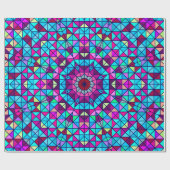 Abstrakte Farbige Digital Decorative Blume. Geome Geschenkpapier (Flach)