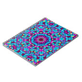 Abstrakte Farbige Digital Decorative Blume. Geome Notizblock (Linke Seite)