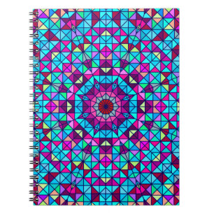 Abstrakte Farbige Digital Decorative Blume. Geome Notizblock