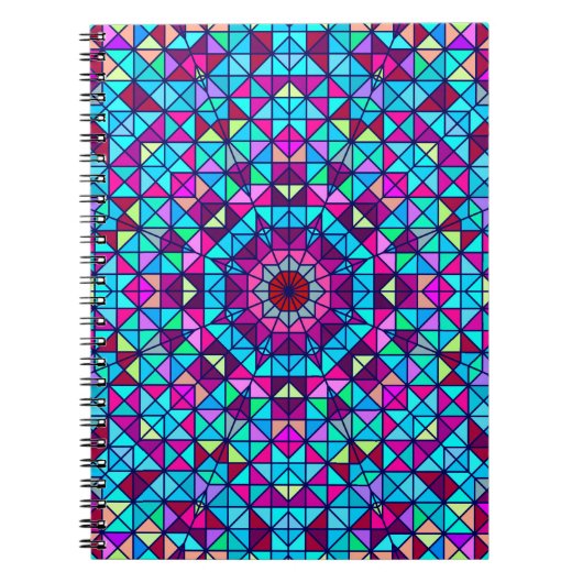 Abstrakte Farbige Digital Decorative Blume. Geome Notizblock (Vorderseite)