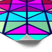 Abstrakte Farbige Digital Decorative Blume. Geome Poster (Ecke)