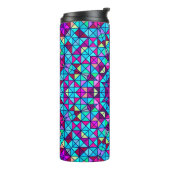 Abstrakte Farbige Digital Decorative Blume. Geome Thermosbecher (Nach links gedreht)