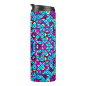 Abstrakte Farbige Digital Decorative Blume. Geome Thermosbecher (Nach rechts gedreht)