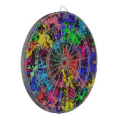 Abstrakte Farbige Drehung / Dartscheibe (Vorderseite Links)