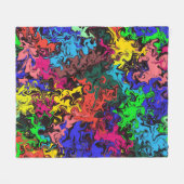 Abstrakte Farbige Drehung / Fleecedecke (Vorderseite (Horizontal))