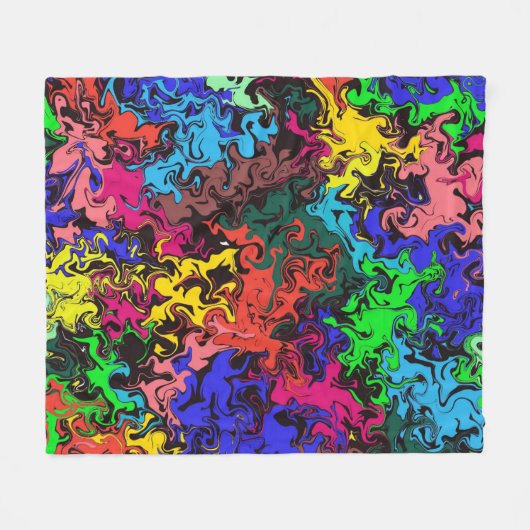 Abstrakte Farbige Drehung / Fleecedecke (Vorderseite (Horizontal))