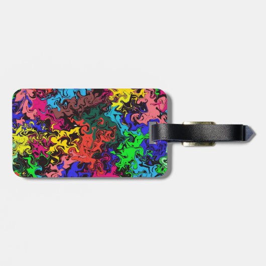 Abstrakte Farbige Drehung / Gepäckanhänger (Rückseite horizontal)