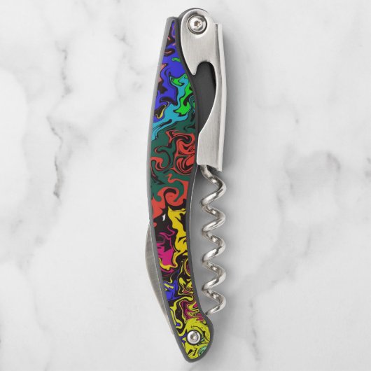 Abstrakte Farbige Drehung / Kellnermesser (Rückseite)