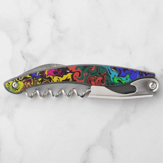 Abstrakte Farbige Drehung / Kellnermesser (Rückseite)