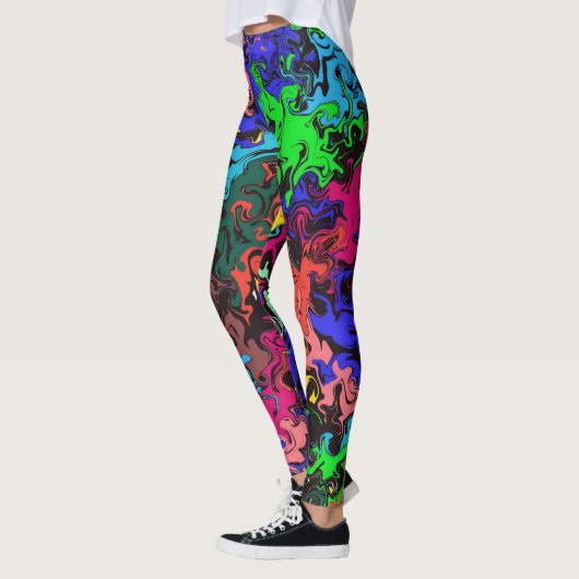 Abstrakte Farbige Drehung / Leggings (Links)