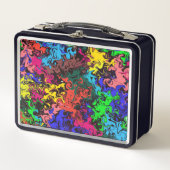 Abstrakte Farbige Drehung / Metall Brotdose (Vorderseite)