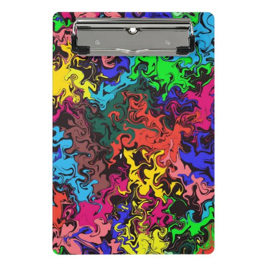 Abstrakte Farbige Drehung / Mini Klemmbrett (Vorderseite)