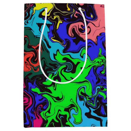 Abstrakte Farbige Drehung / Mittlere Geschenktüte (Vorderseite)