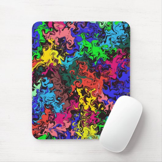 Abstrakte Farbige Drehung / Mousepad (Mit Mouse)