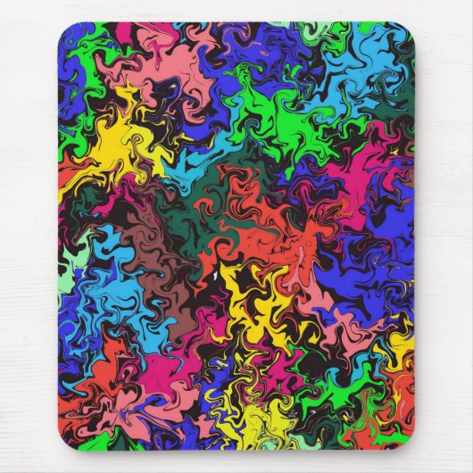 Abstrakte Farbige Drehung / Mousepad (Vorne)