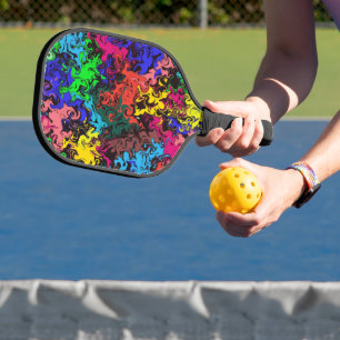 Abstrakte Farbige Drehung / Pickleball Schläger