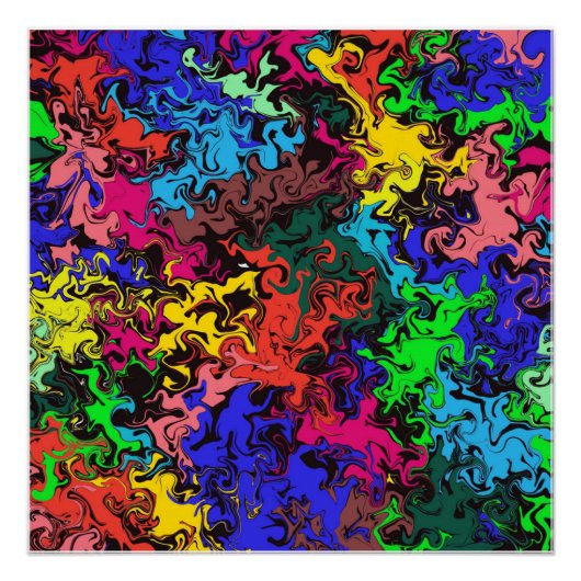 Abstrakte Farbige Drehung / Poster (Vorderseite)