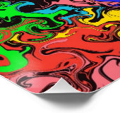 Abstrakte Farbige Drehung / Poster (Ecke)